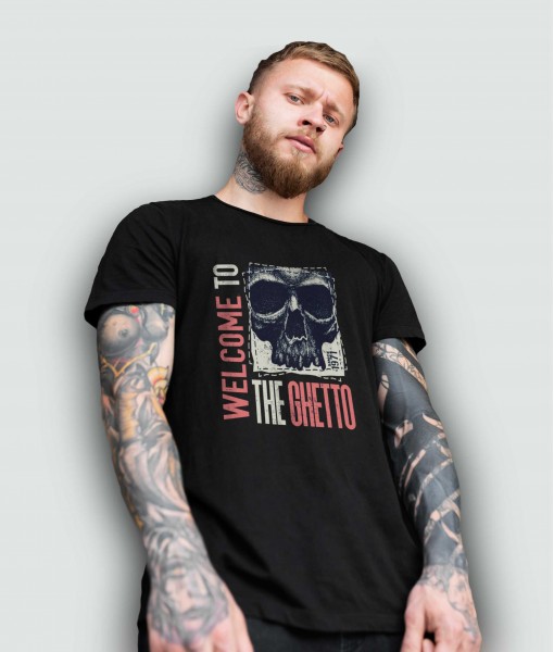 Мъжка тениска с щампа Готика The Ghetto skull